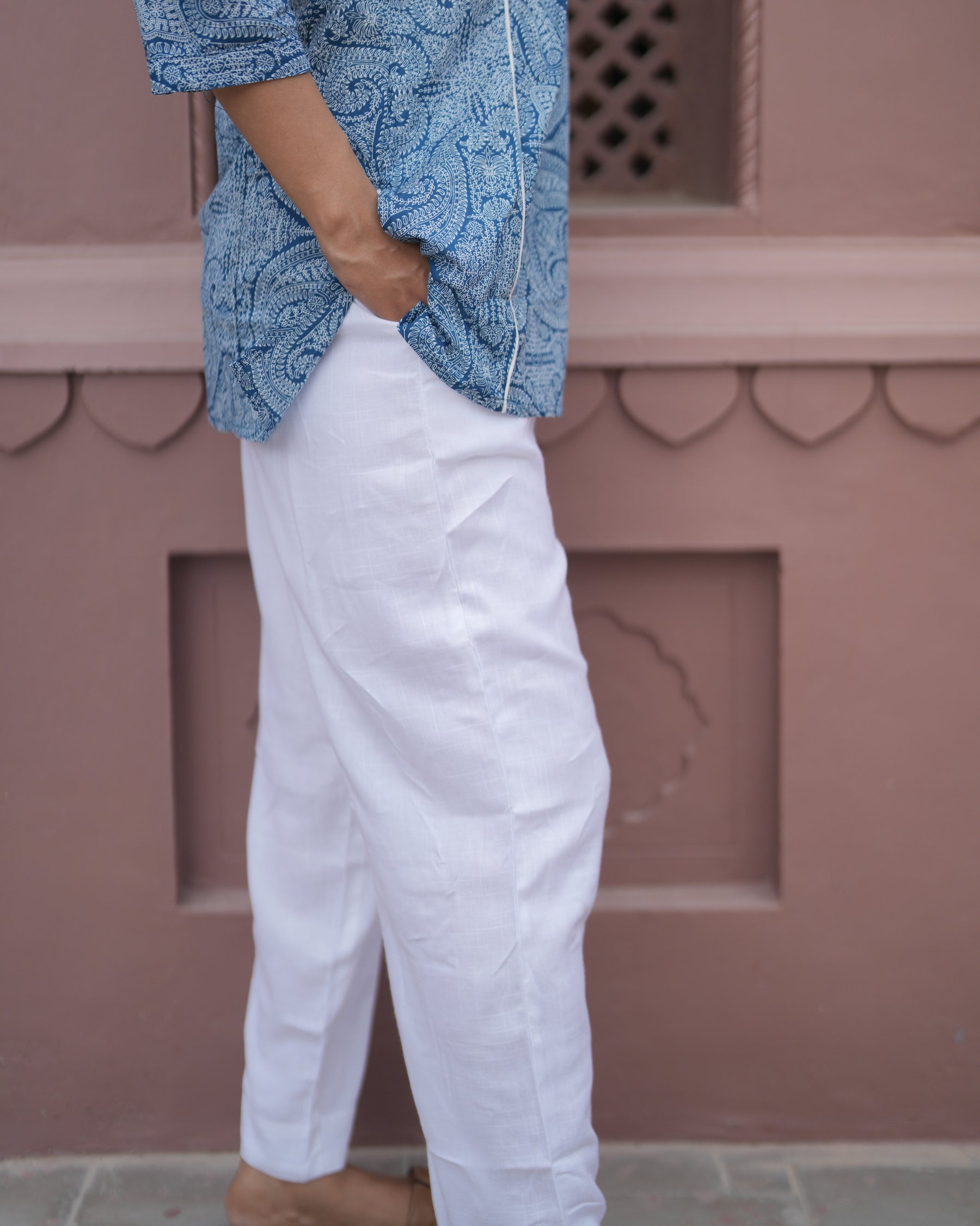 White Linen Pant