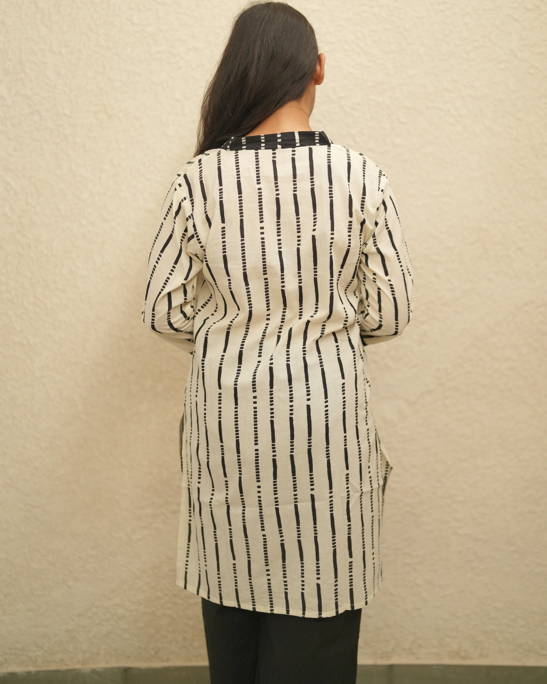 White Striped Cotton Top