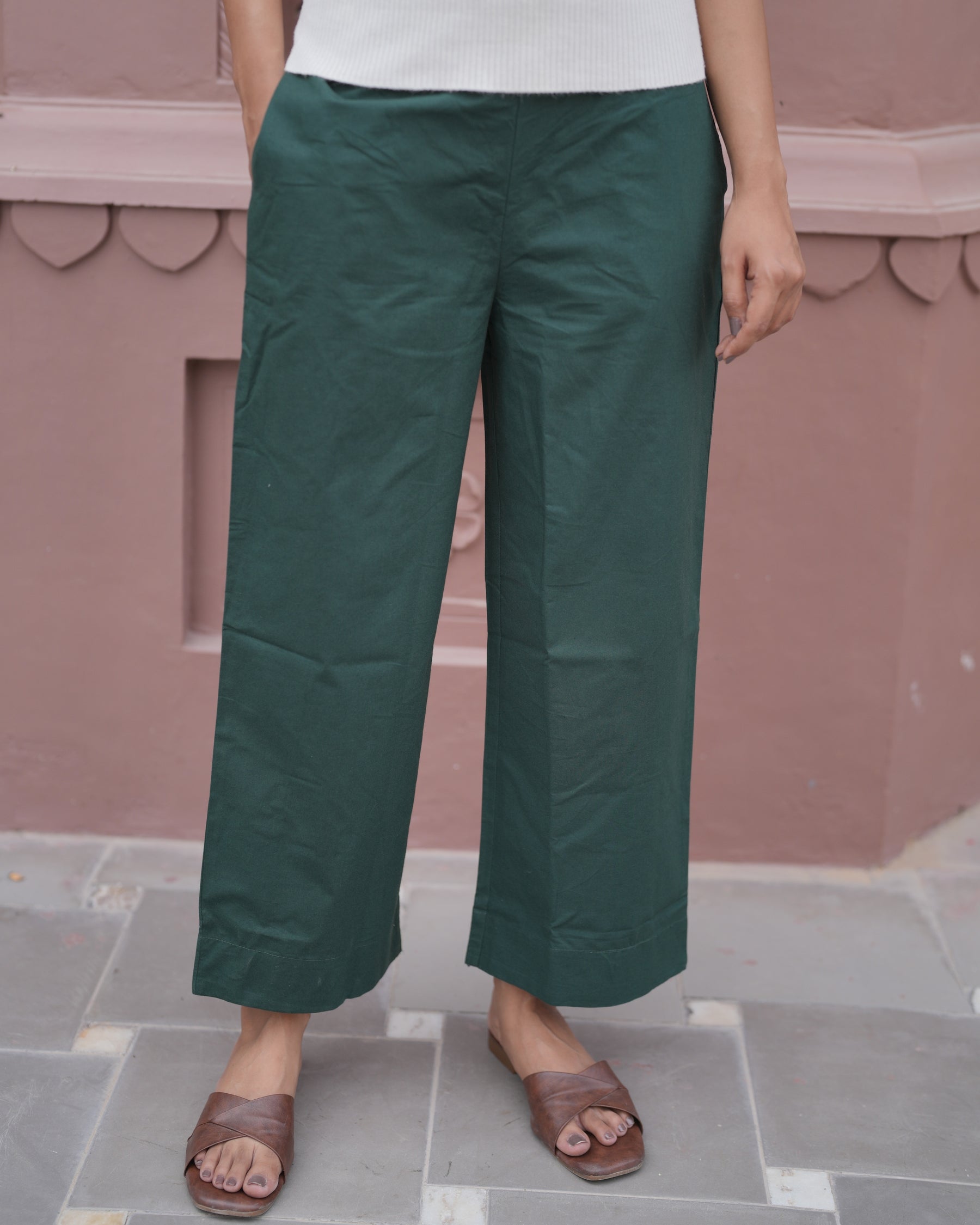 Green Cotton Pant