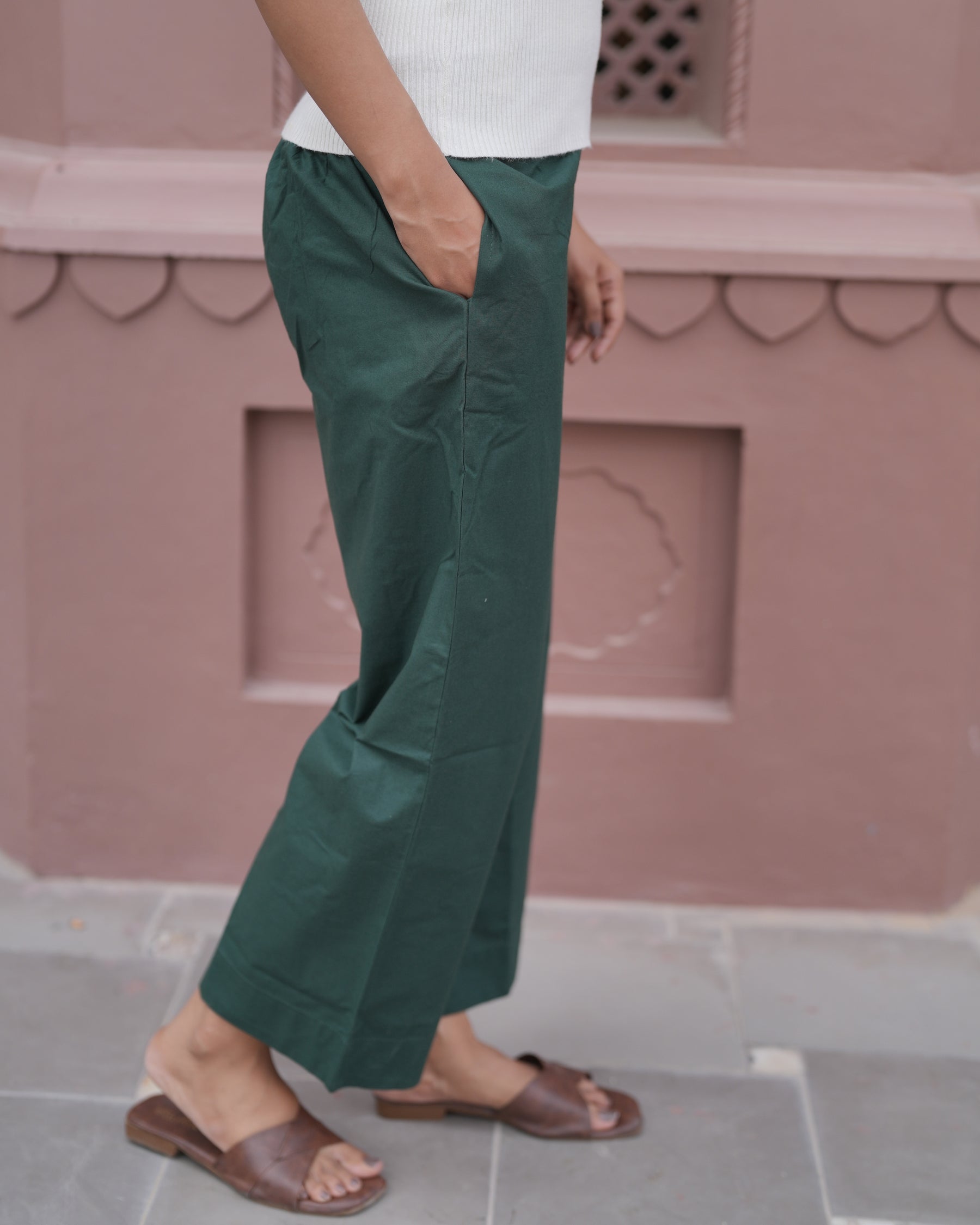 Green Cotton Pant