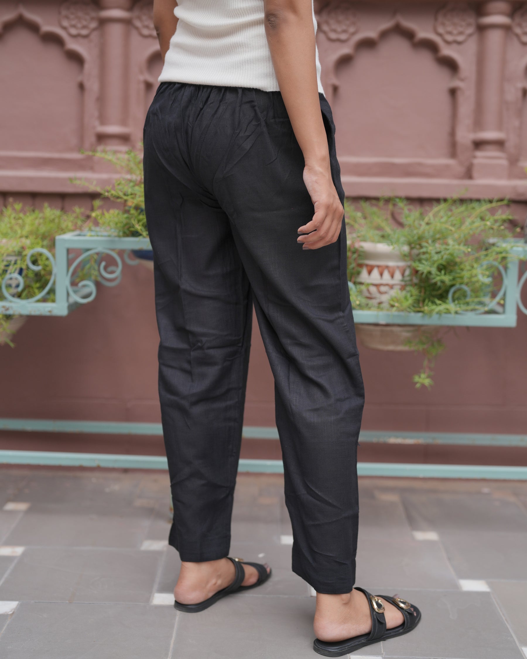 Black Linen Pant
