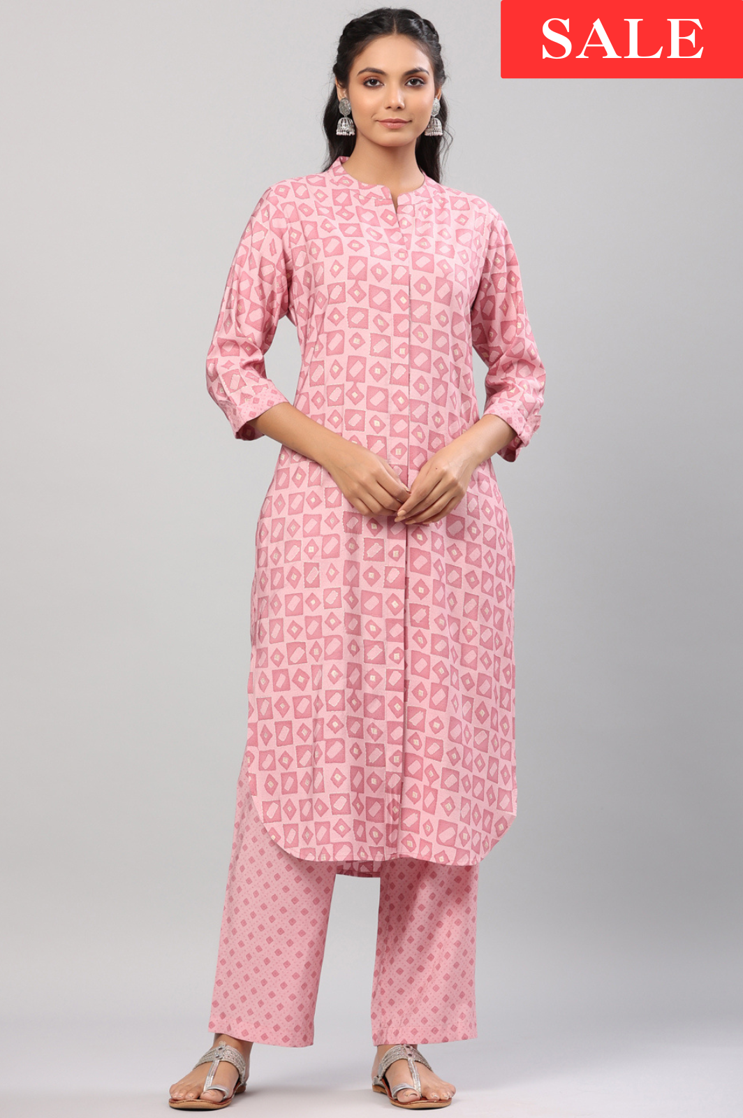Geometric Print Pink Co-Ord Set