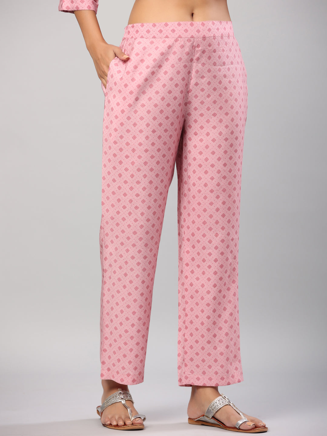 Geometric Print Pink Co-Ord Set