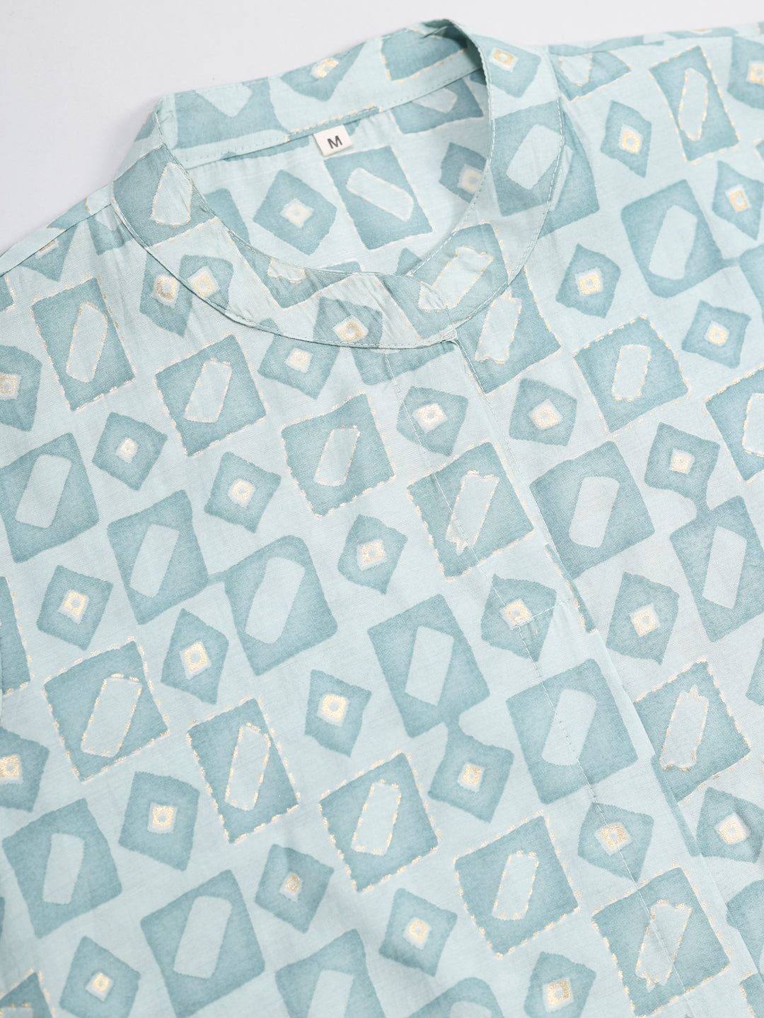 Blue Geometric Print Blue Co-Ord Set