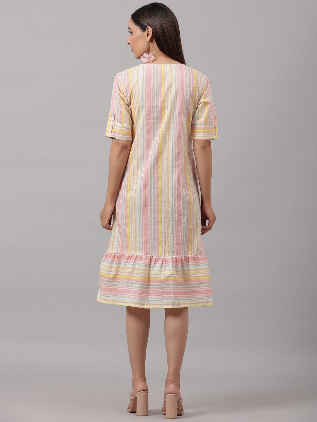 Flared Cotton Midi Dress