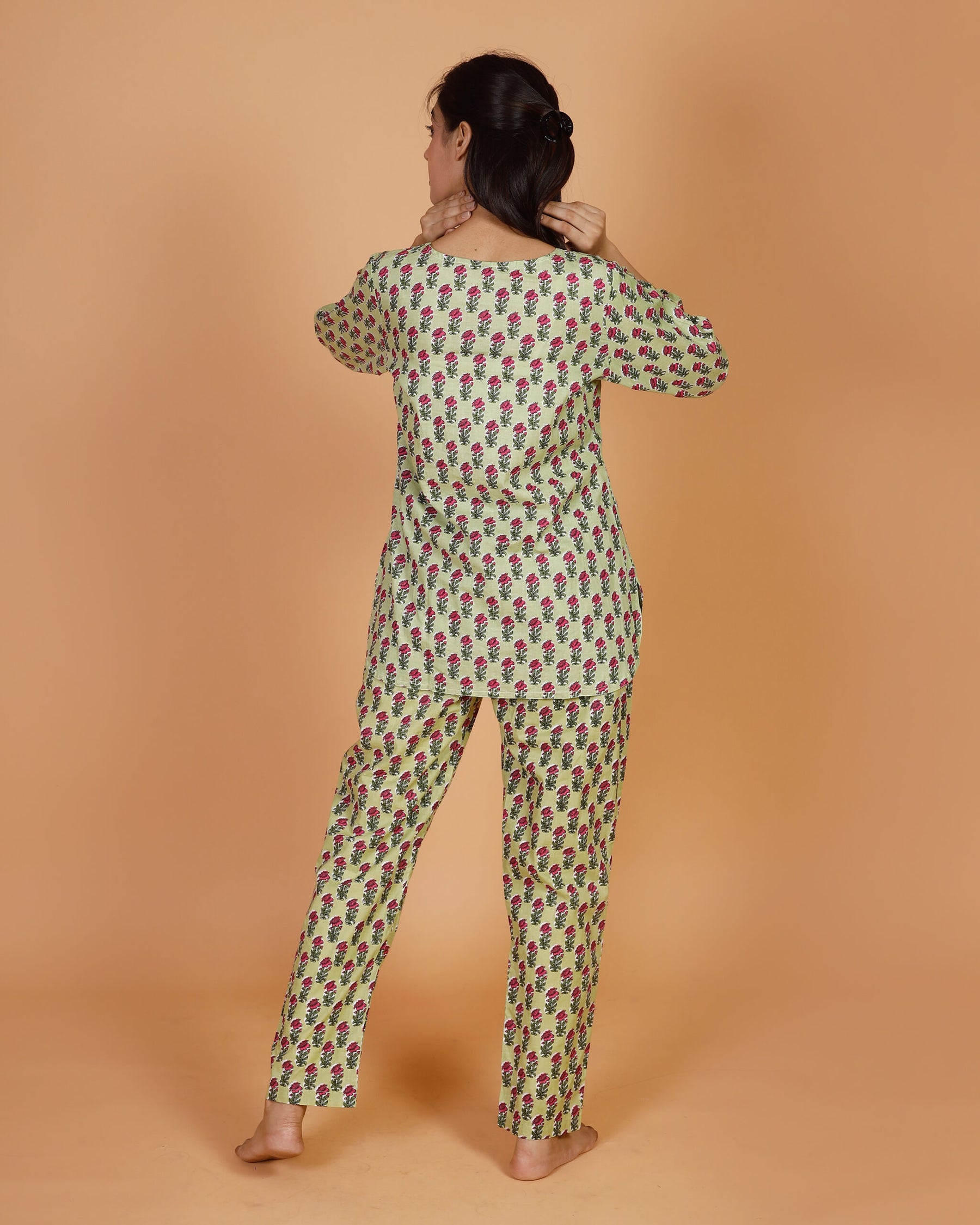 Pure Cotton Green Pyjama Set