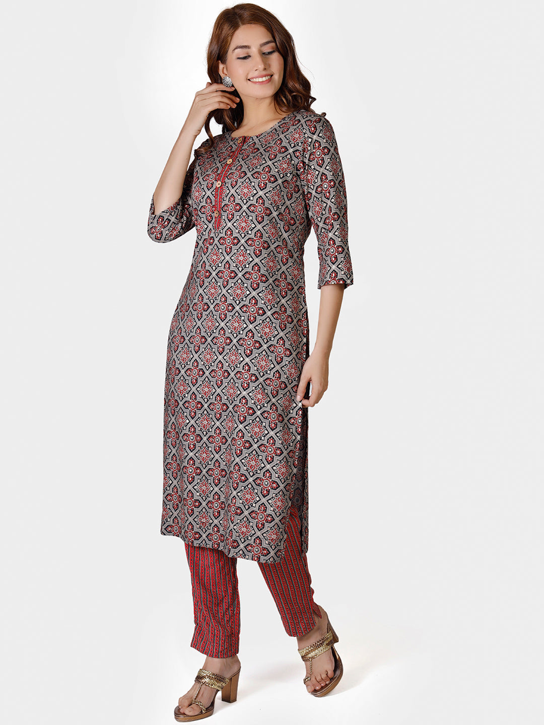 Ajrakh Printed Kurta Set
