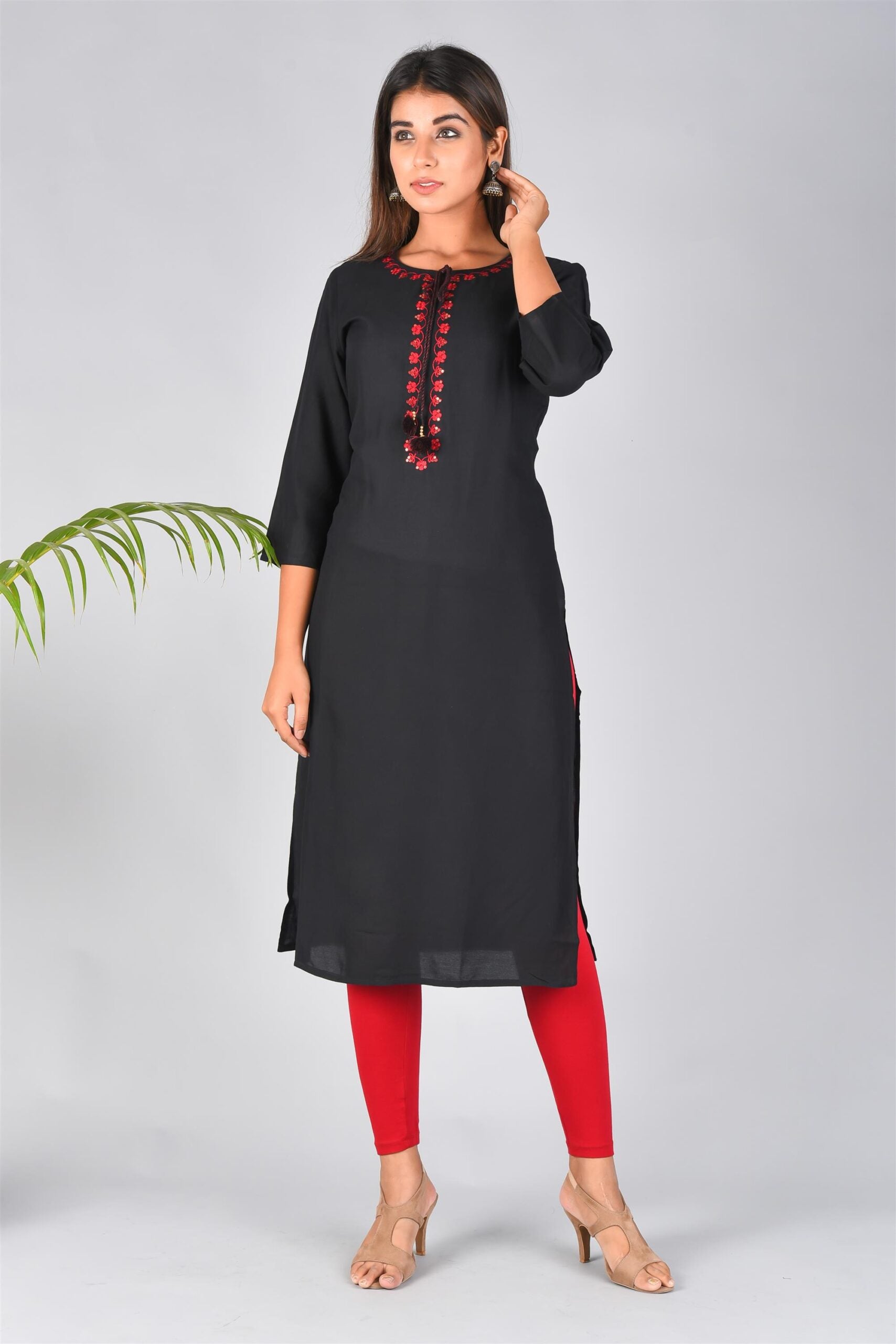 Straight Embroidered Kurta