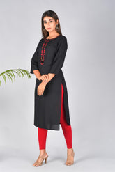 Straight Embroidered Kurta