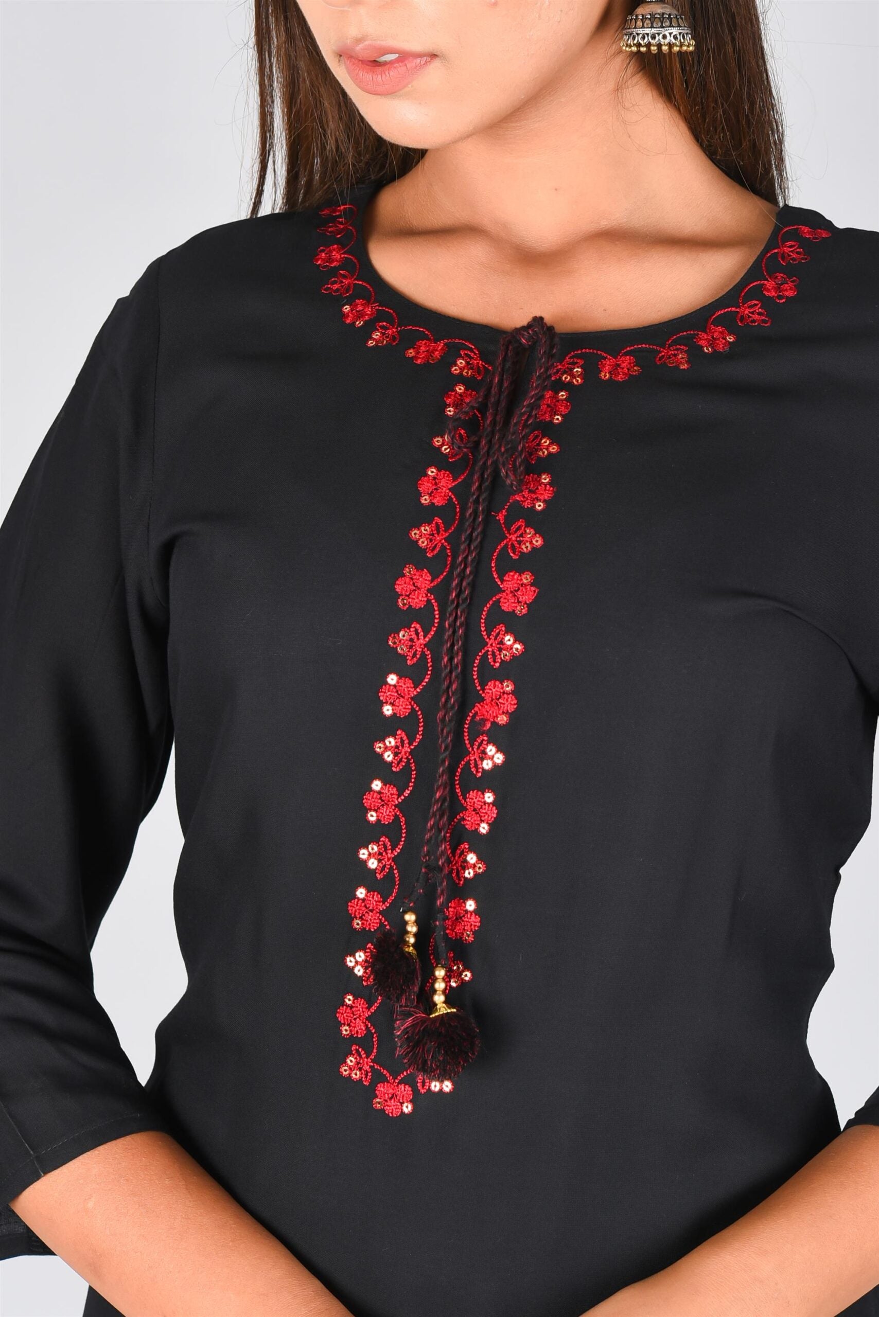 Straight Embroidered Kurta