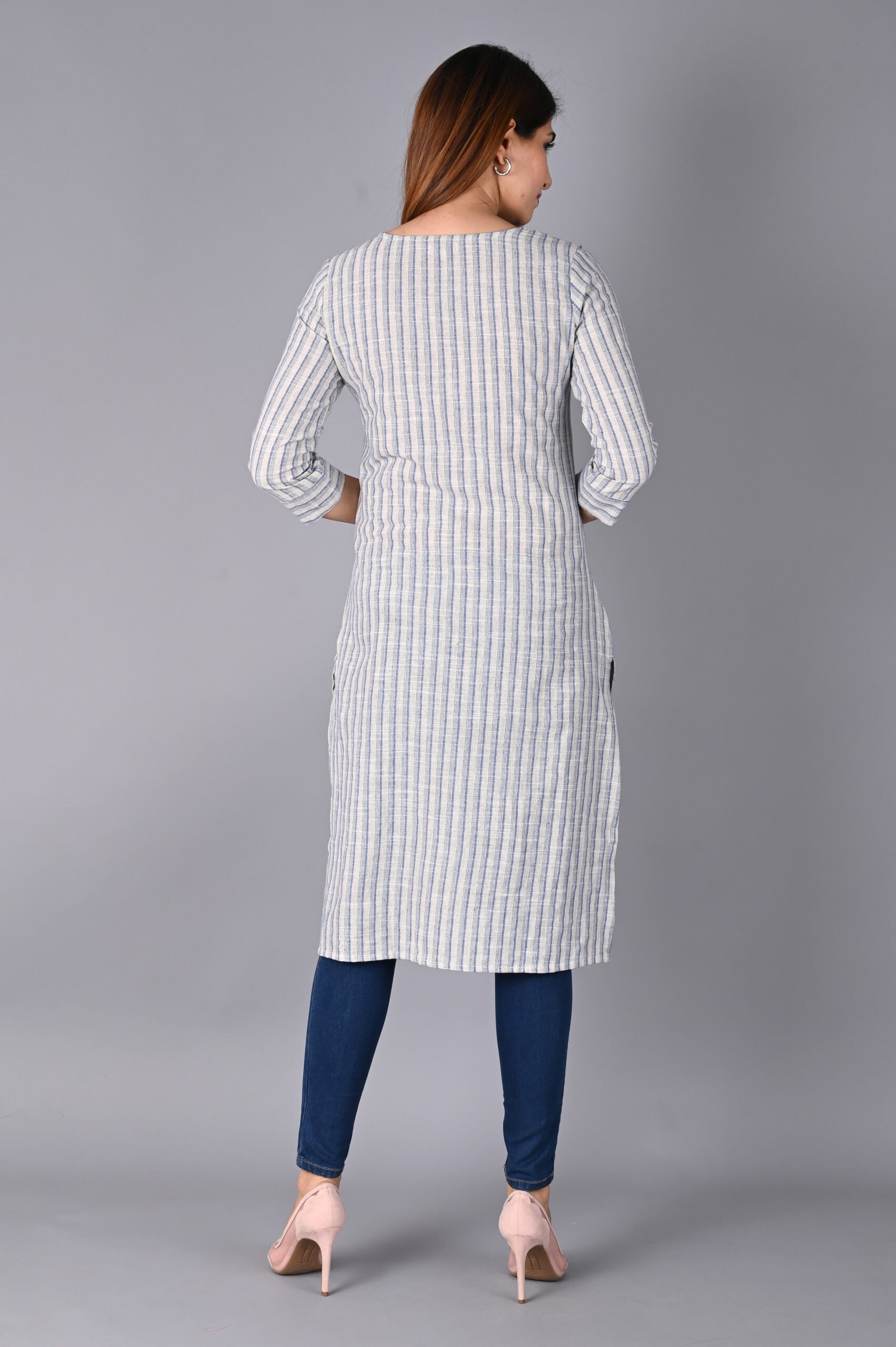 Striped straight kurti