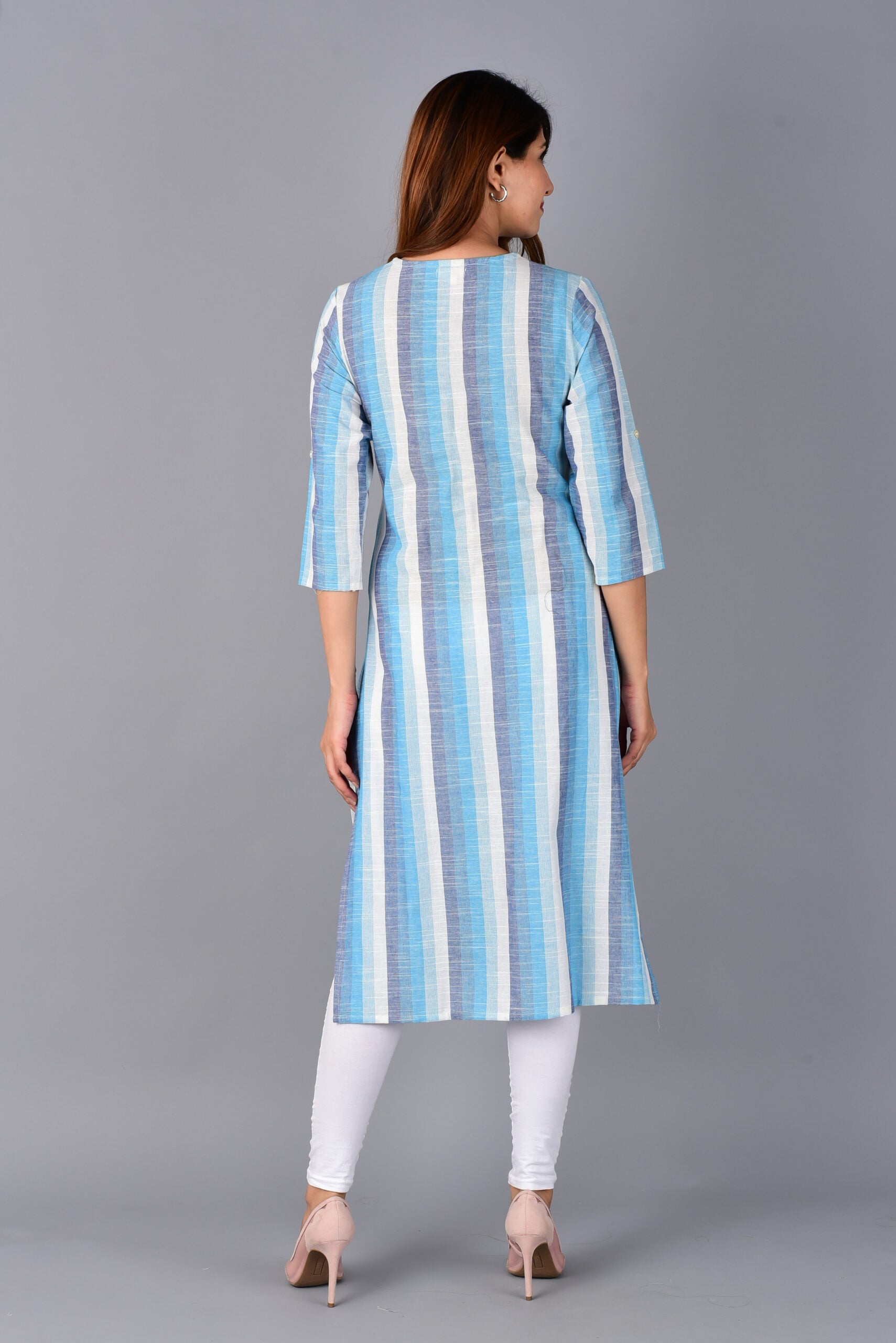 Blue Striped Kurti