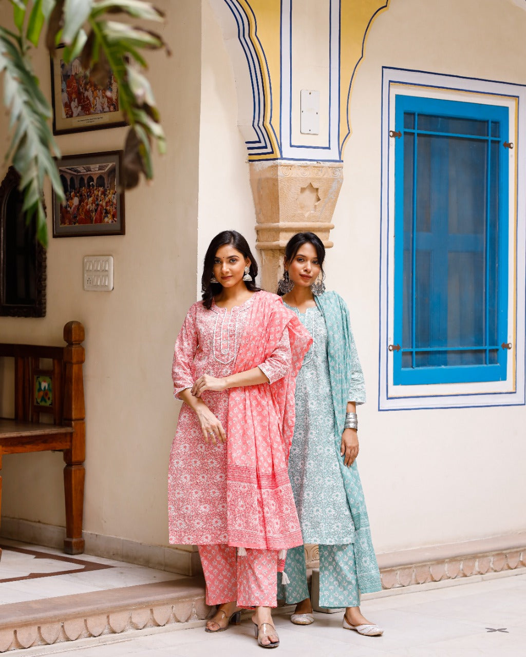 Pink Floral Printed Suit Set