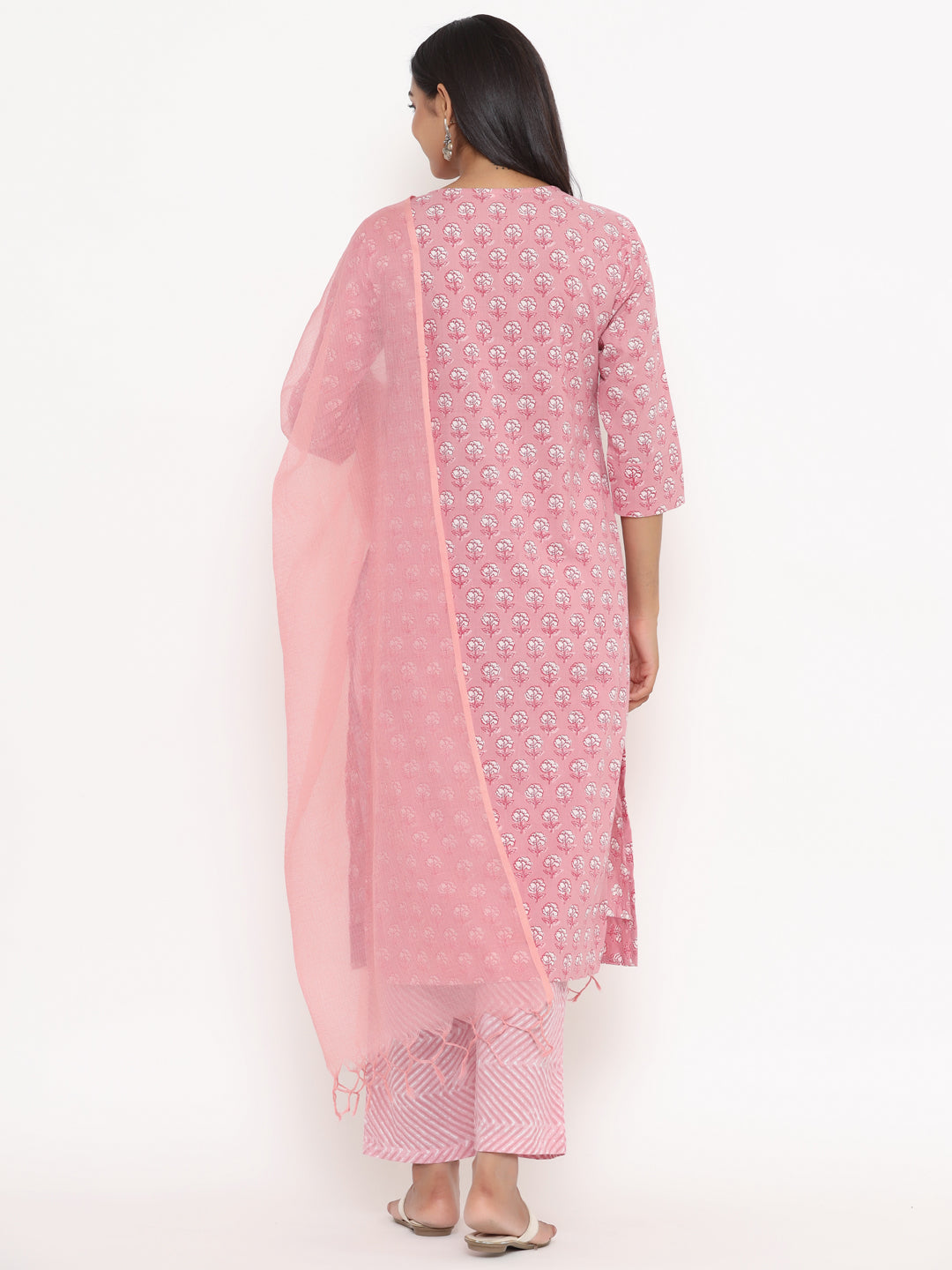 Printed Suit With Floral Motifs