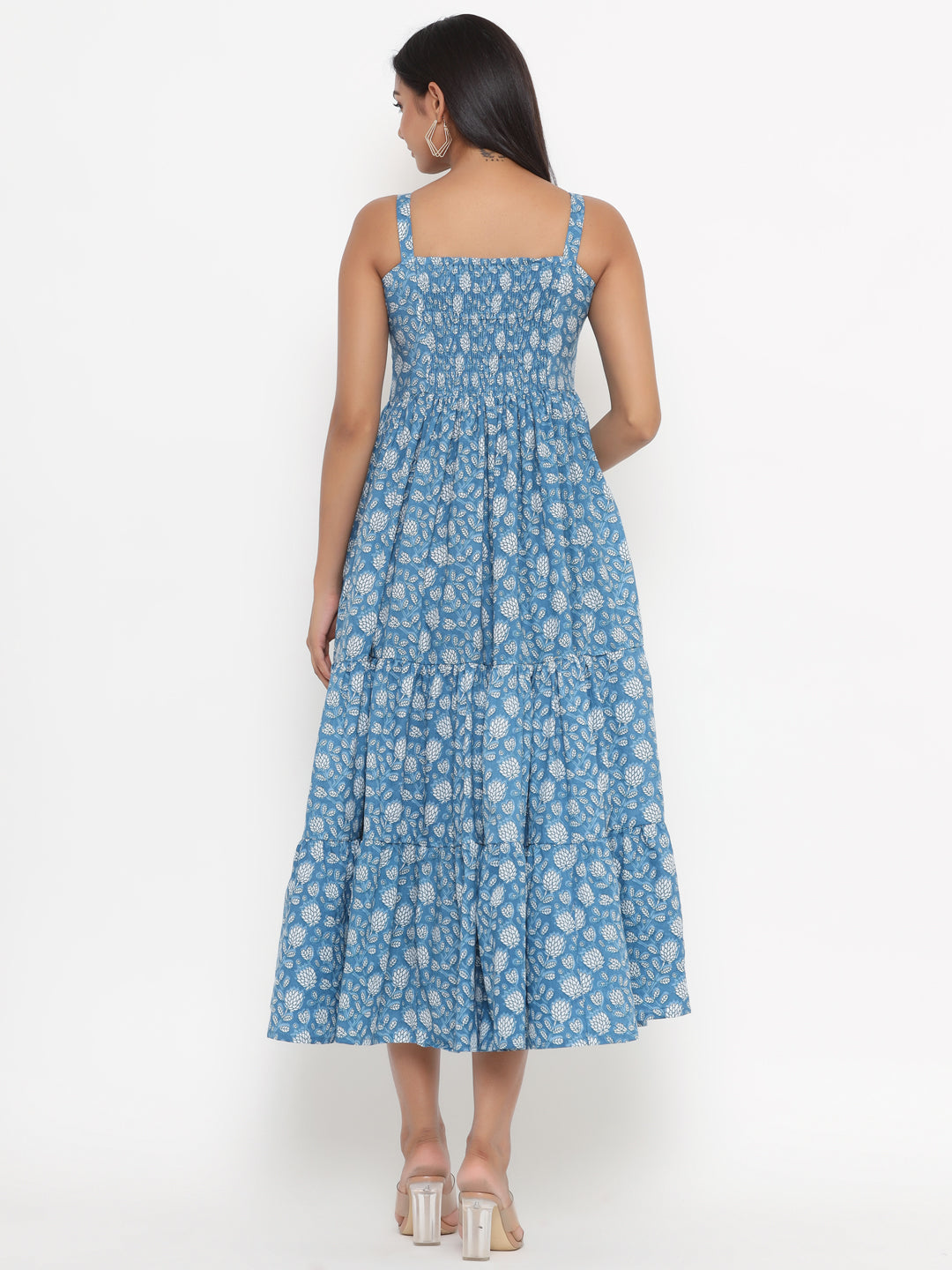 Block Printed Flared Dress