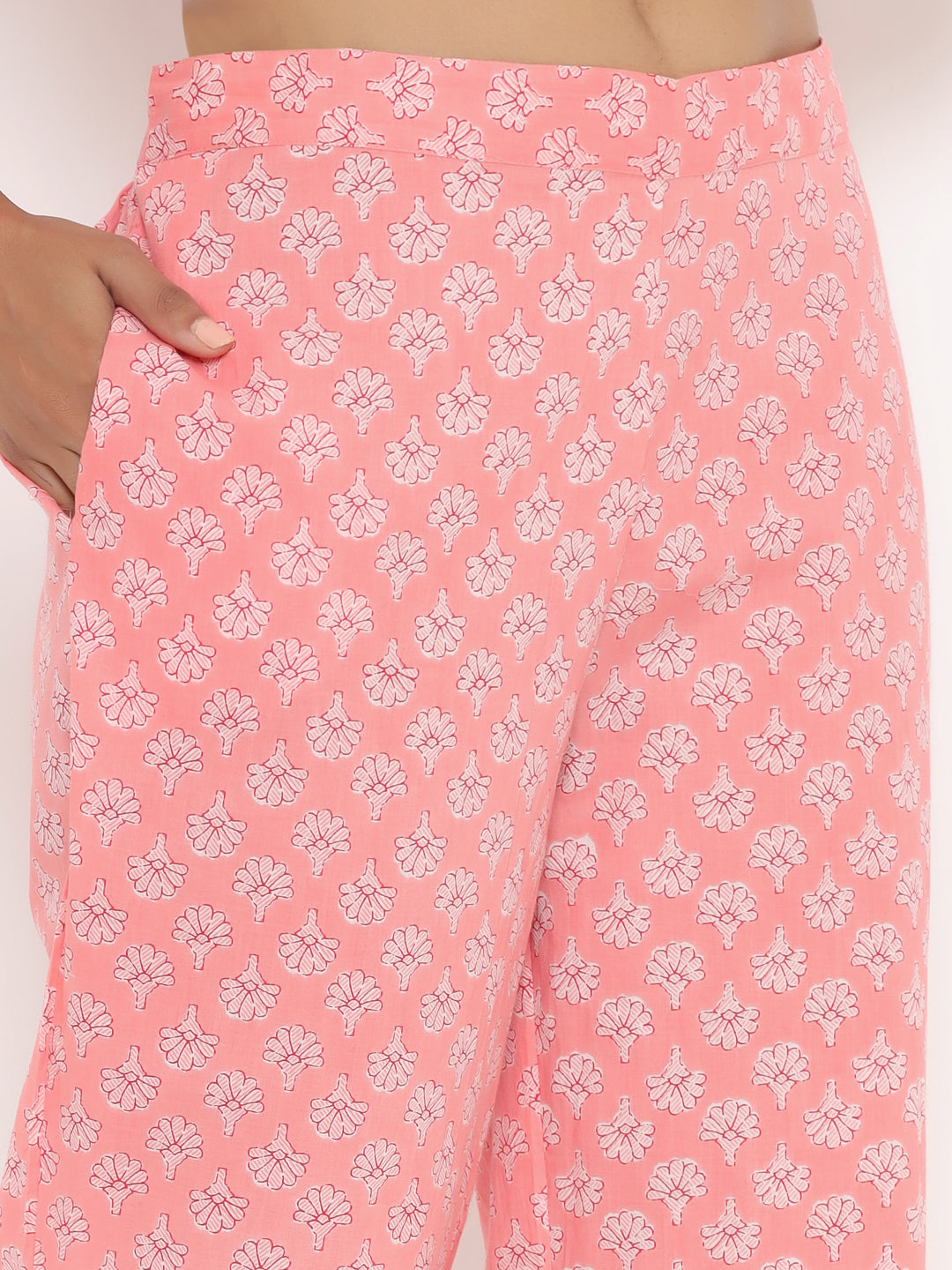 Pink Floral Printed Suit Set