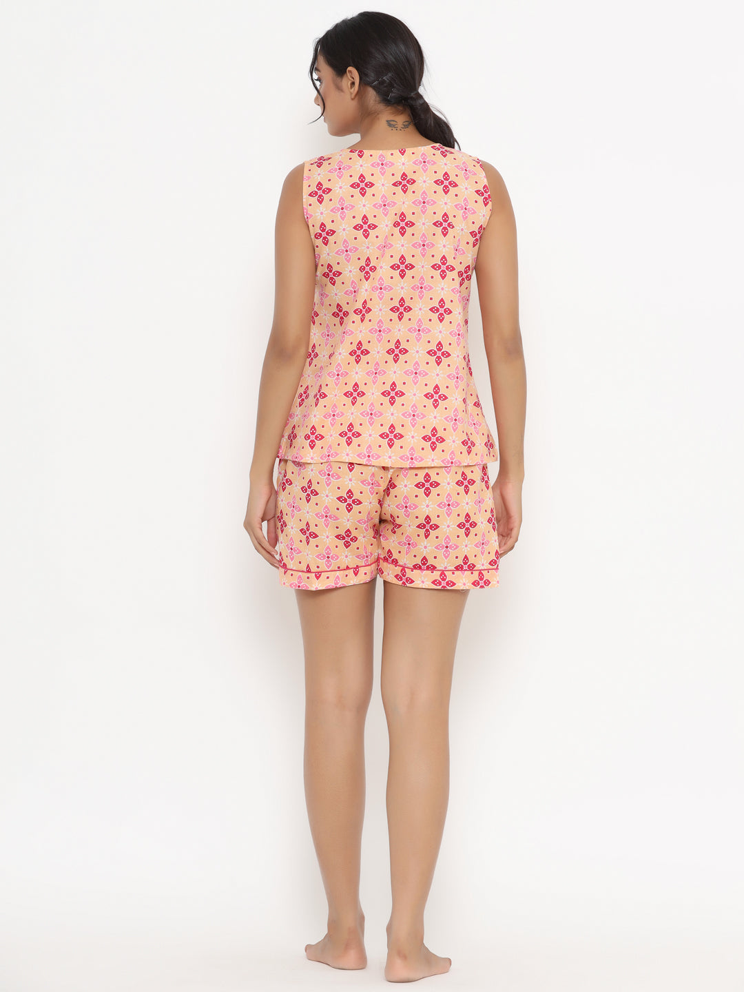 Block Print Shorts Set