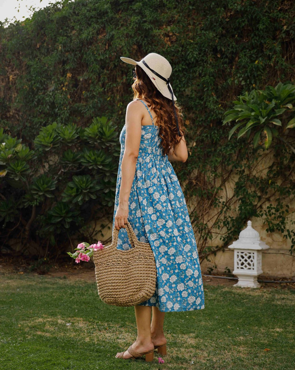 Cotton Printed Dress With Floral Motifs