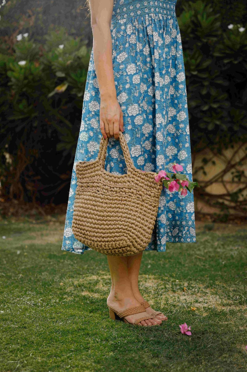 Cotton Printed Dress With Floral Motifs