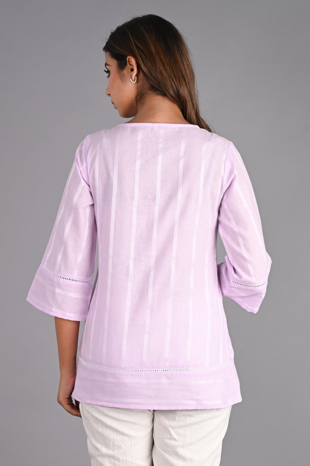 Purple Solid A-Line Top