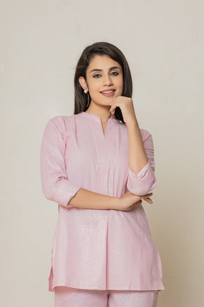 Pink cotton flex co-ord set