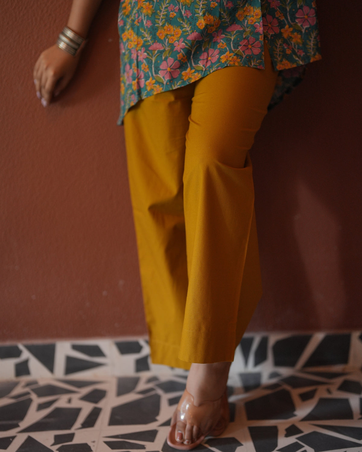 Mustard Cotton Pant
