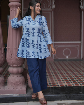 Navy Blue Cotton Pant