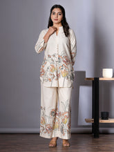 White floral printed cotton flex co-ord set