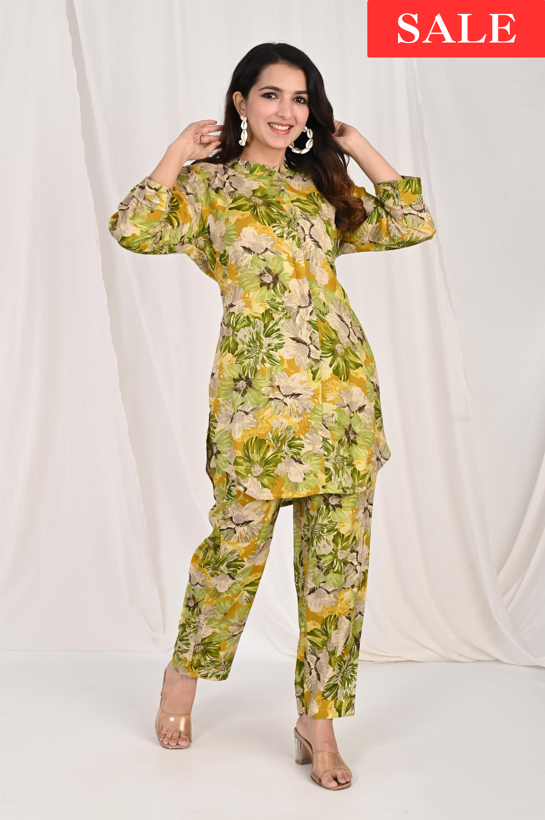 Green Floral Printed Co-ord Set
