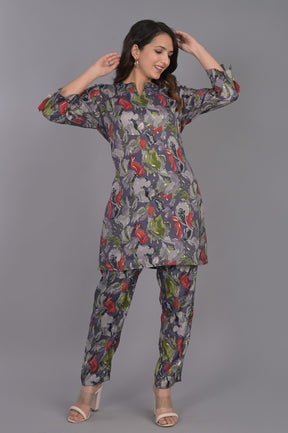 Foil Printed Floral Co-ord Set